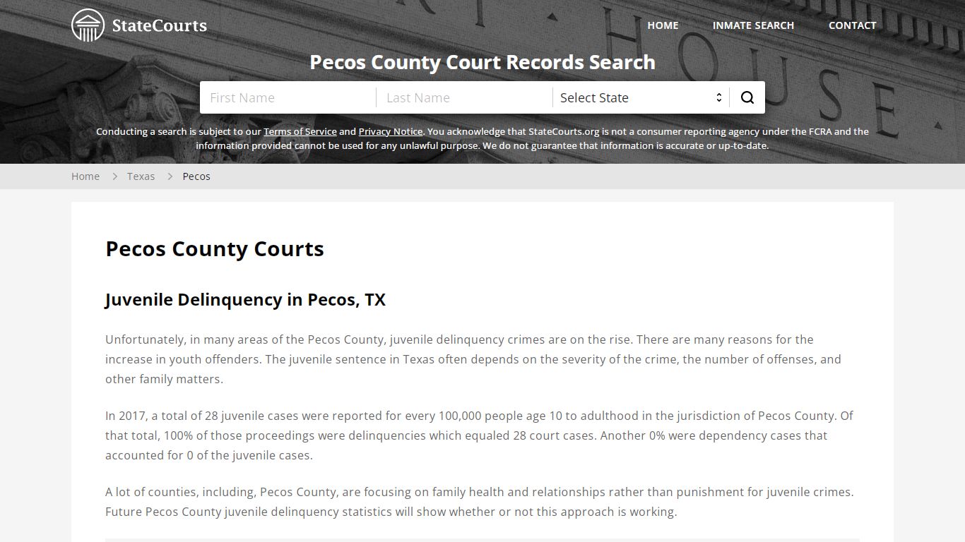 Pecos County, TX Courts - Records & Cases - StateCourts