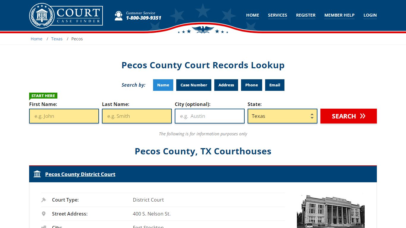 Pecos County Court Records | TX Case Lookup - CourtCaseFinder.com